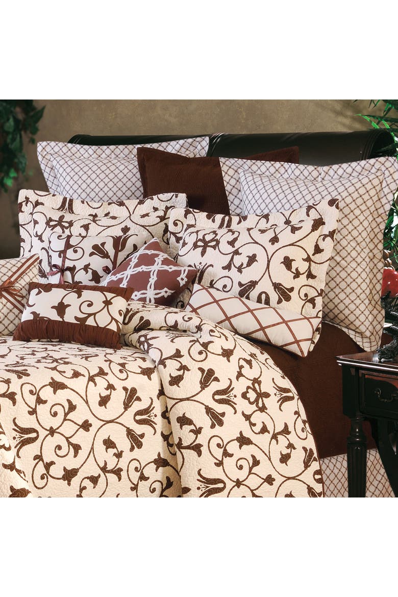 Seraphina Brown Cotton Quilt Set - Reversible and Machine Washable, Alternate, color, Brown