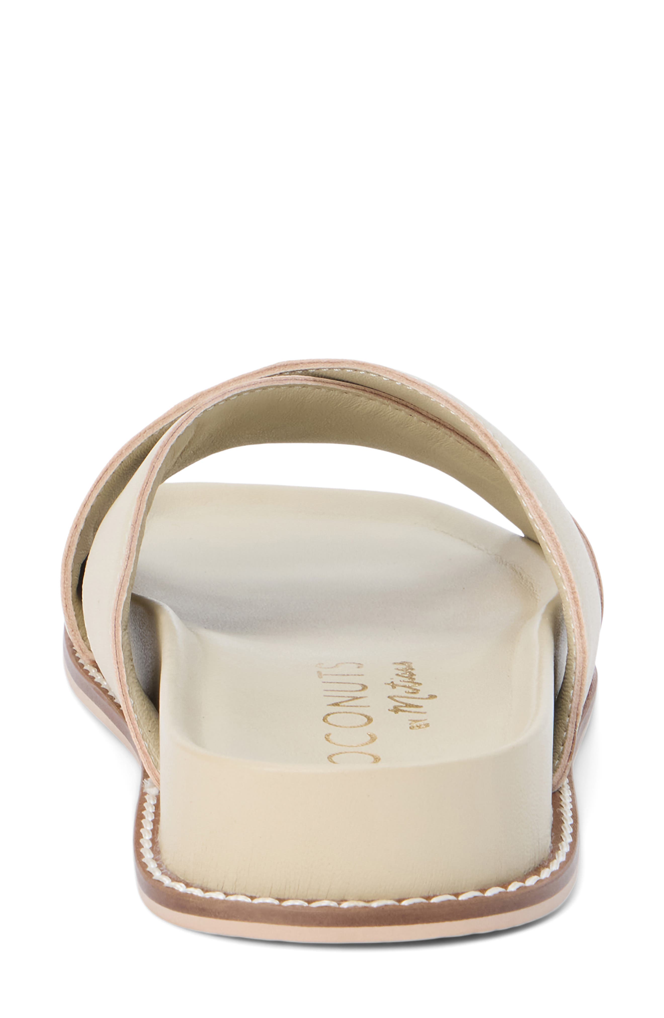 Hannah Slide Sandal, Alternate, color, BONE LEATHER