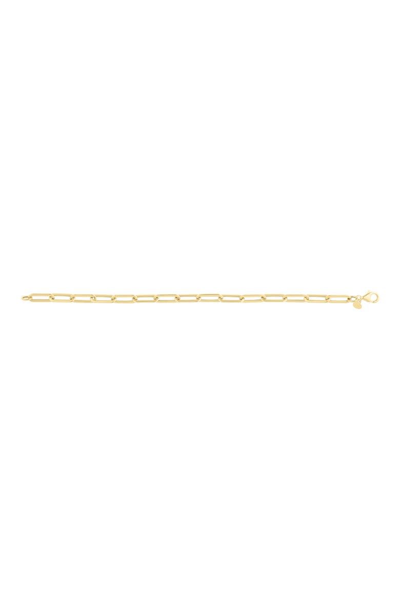 Paper Clip Chain Bracelet, Alternate, color, GOLD