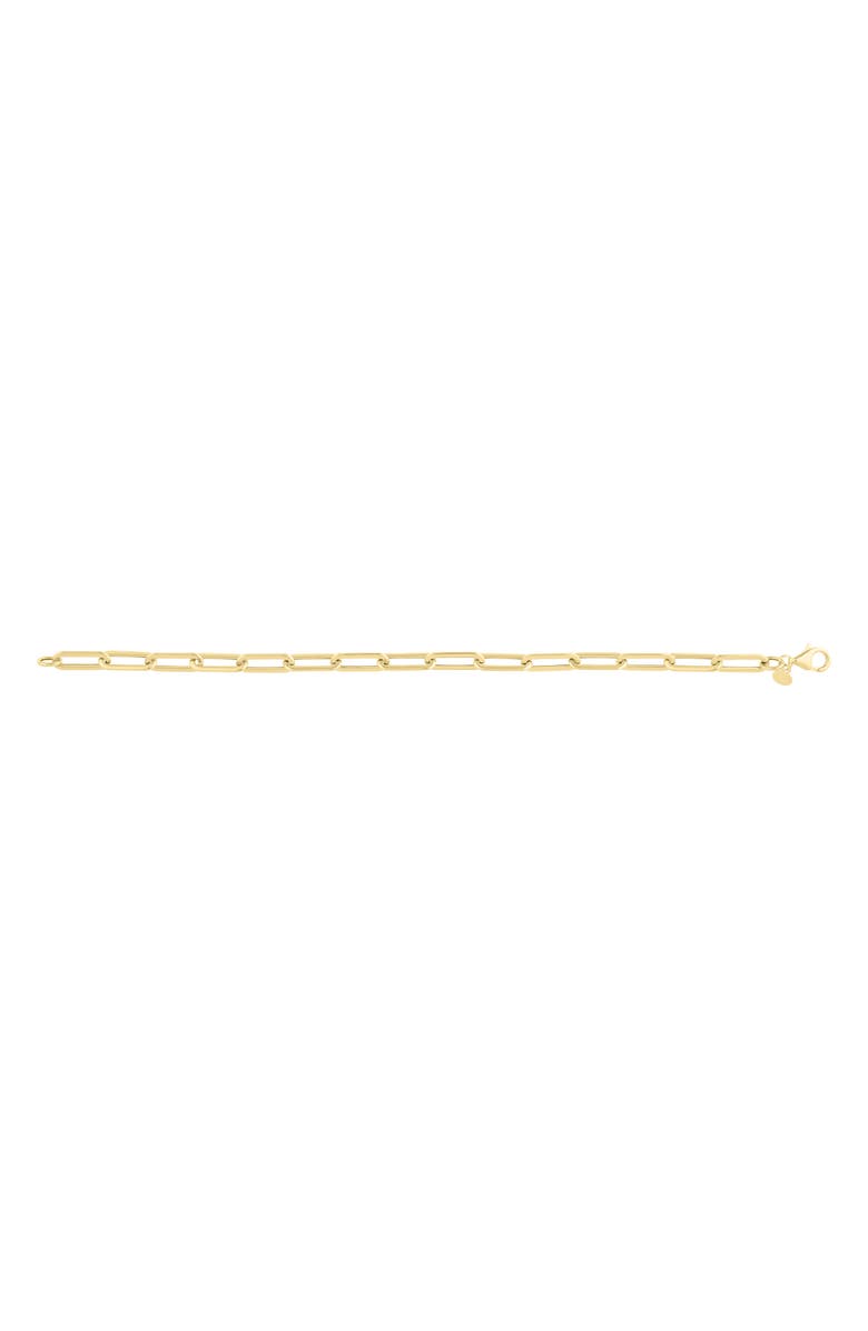 Queen Jewels Paper Clip Chain Bracelet, Alternate, color, Gold
