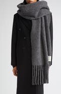 LOULOU DE SAISON Santo Large Baby Alpaca Blend Fringe Scarf