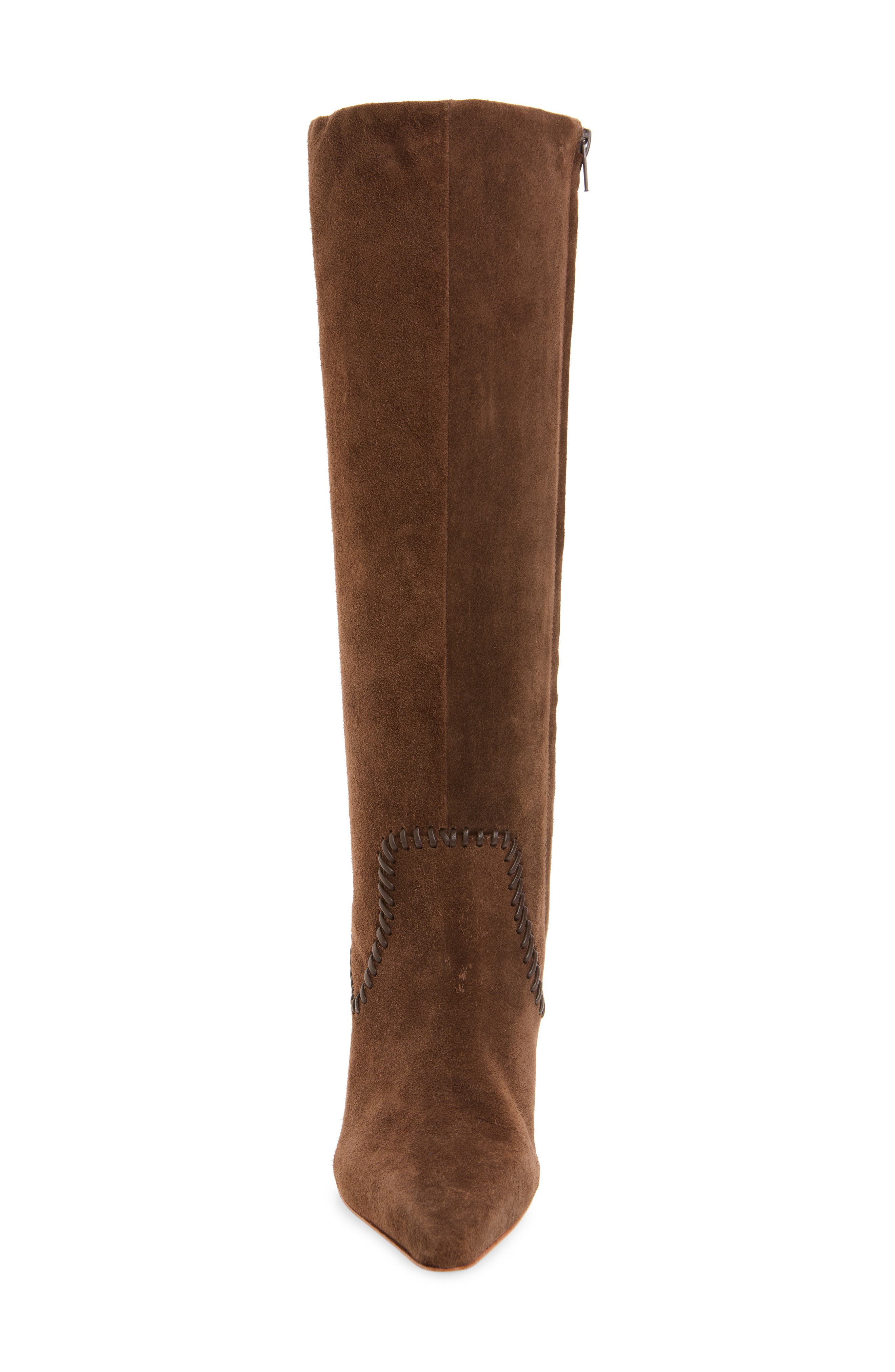 Marta Curved Wedge Boot, Alternate, color, CHOCOLATE