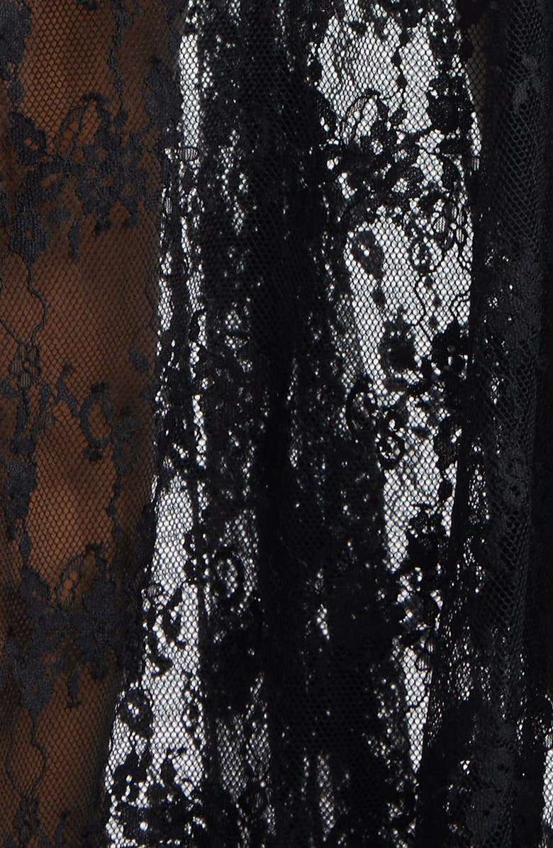 Collina Strada Pamela Sheer Lace Midi Skirt, Alternate, color, Black