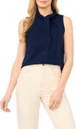 CeCe Tie Neck Sweater Tank