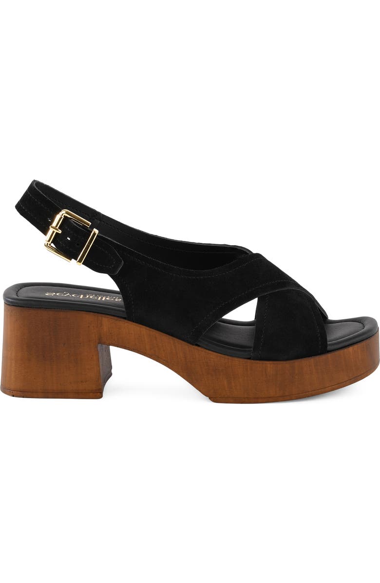 Seychelles Heart Of Gold Slingback Platform Sandal, Alternate, color, Black