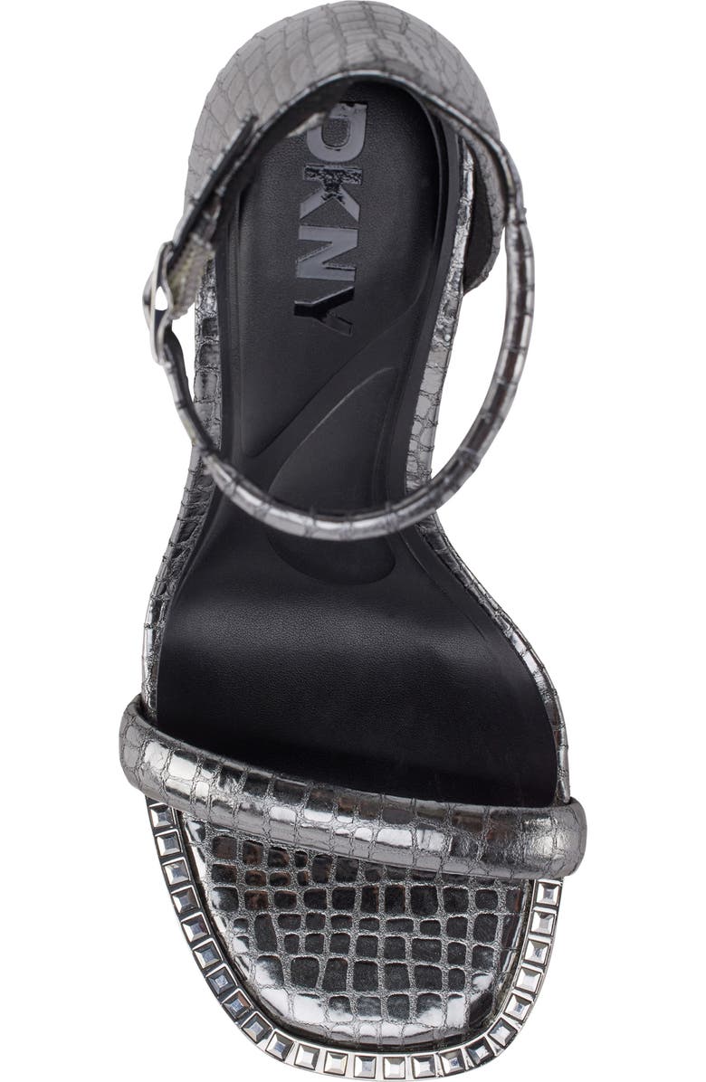 DKNY Waylin Ankle Strap Sandal, Alternate, color, Nickel