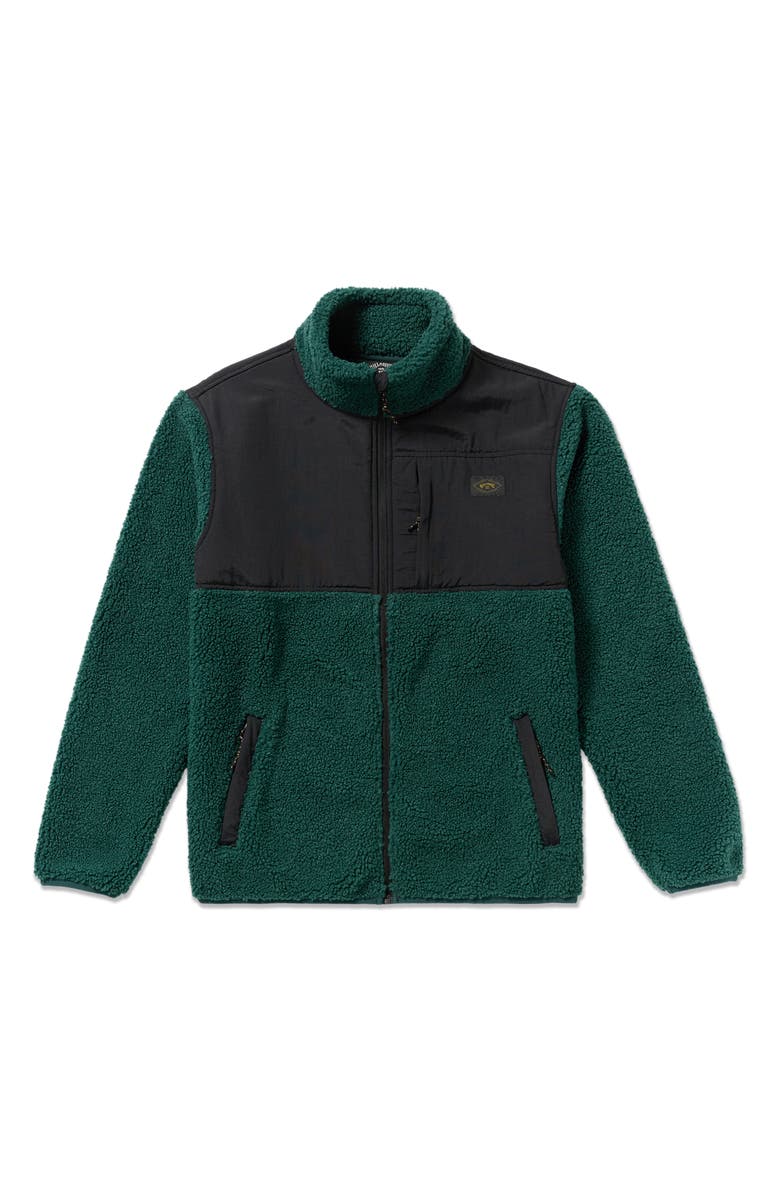 Billabong Boundary Summit Fleece Zip-Up Jacket, Alternate, color, Pine