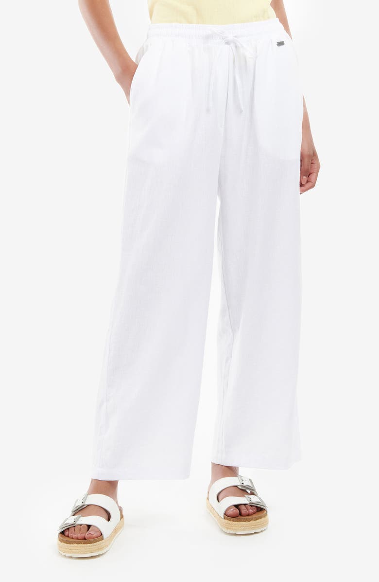 Barbour Christie Cotton & Linen Drawstring Pants, Main, color,