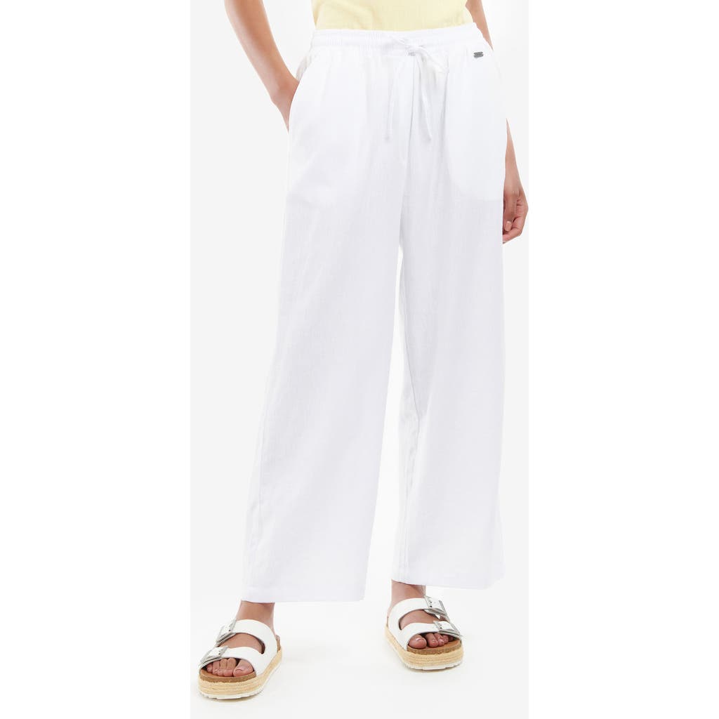 BARBOUR BARBOUR CHRISTIE COTTON & LINEN DRAWSTRING PANTS