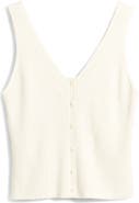 Madewell The Signature Knit Button Front Sweater Tank