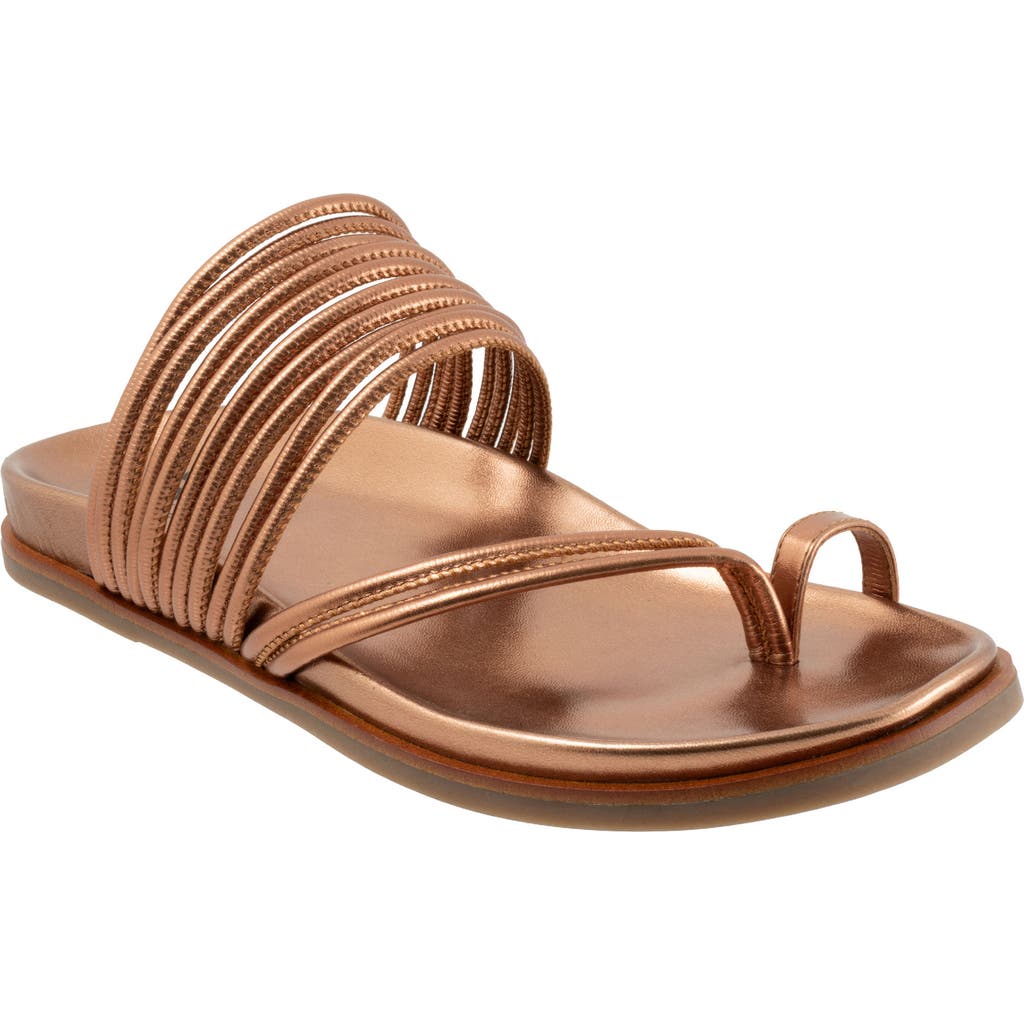 Shop Eos Footwear Carmella Toe Loop Sandal In Copper