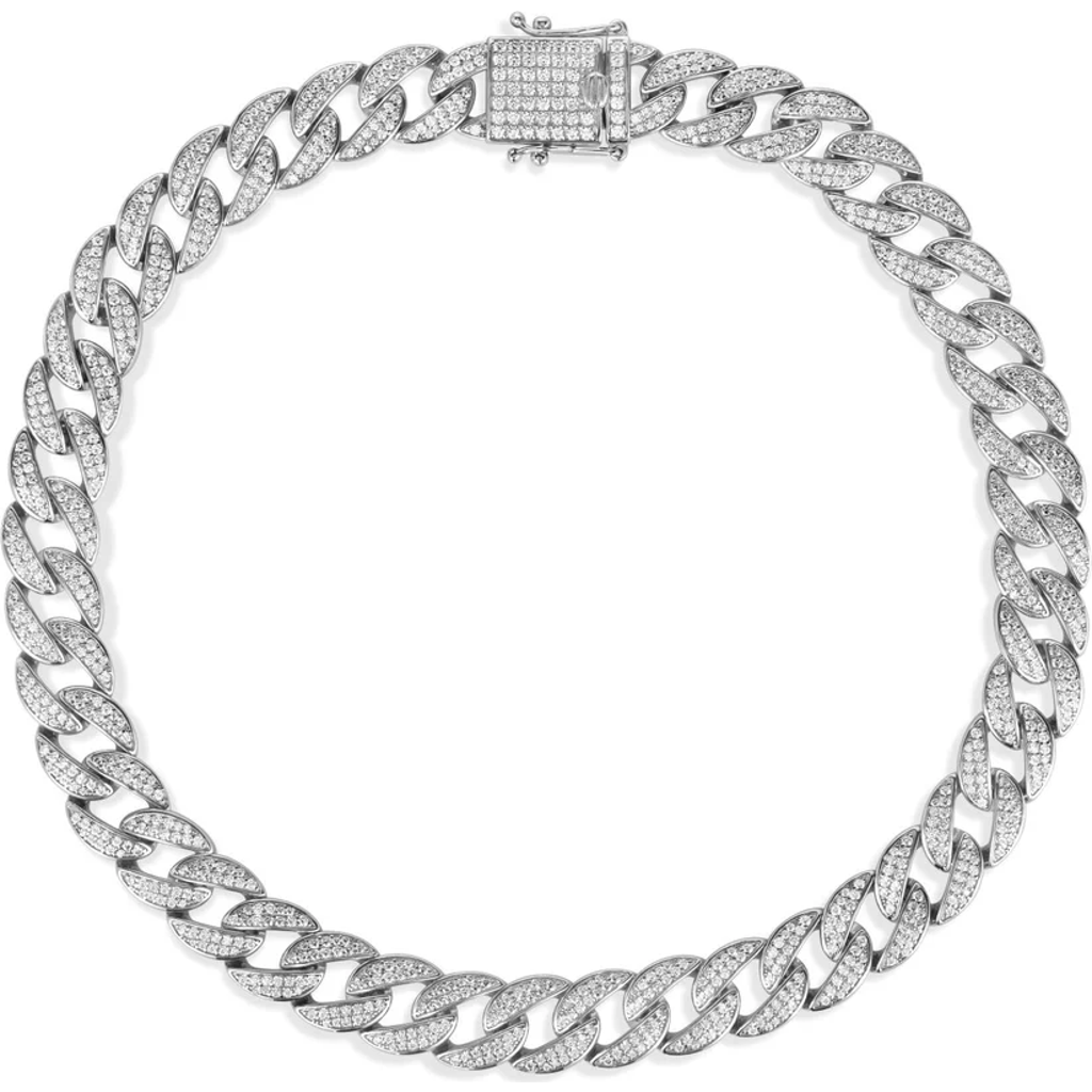 Anna Zuckerman 12mm Super Cuban Necklace 26 Inches In Metallic