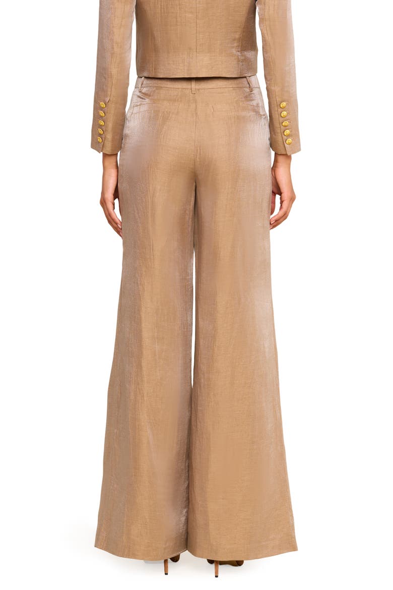 Allanah High Waist Wide Leg Trousers, Alternate, color, LATTE/ GOLD