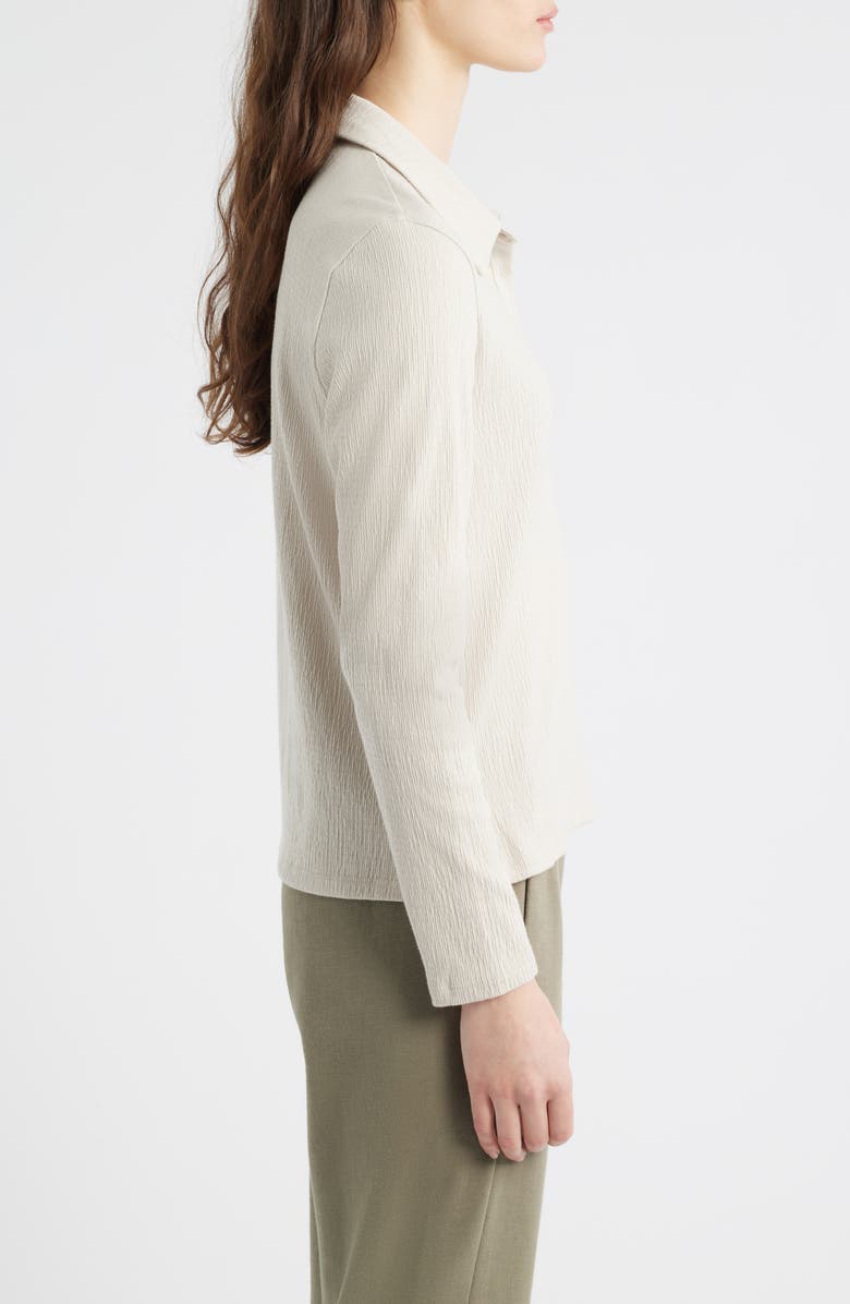 Eileen Fisher Slim Textured Henley, Alternate, color, Papyrus