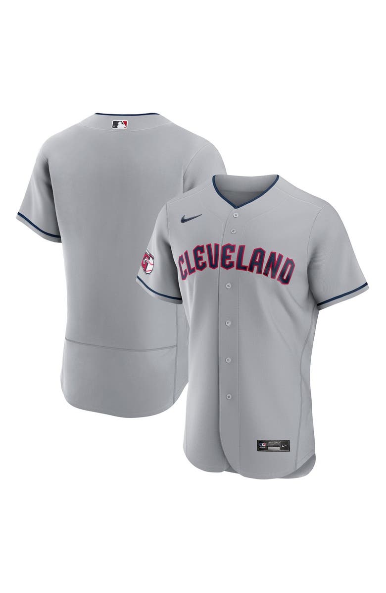 Nike Men's Nike Gray Cleveland Guardians Road Authentic Team Jersey, Alternate, color,
