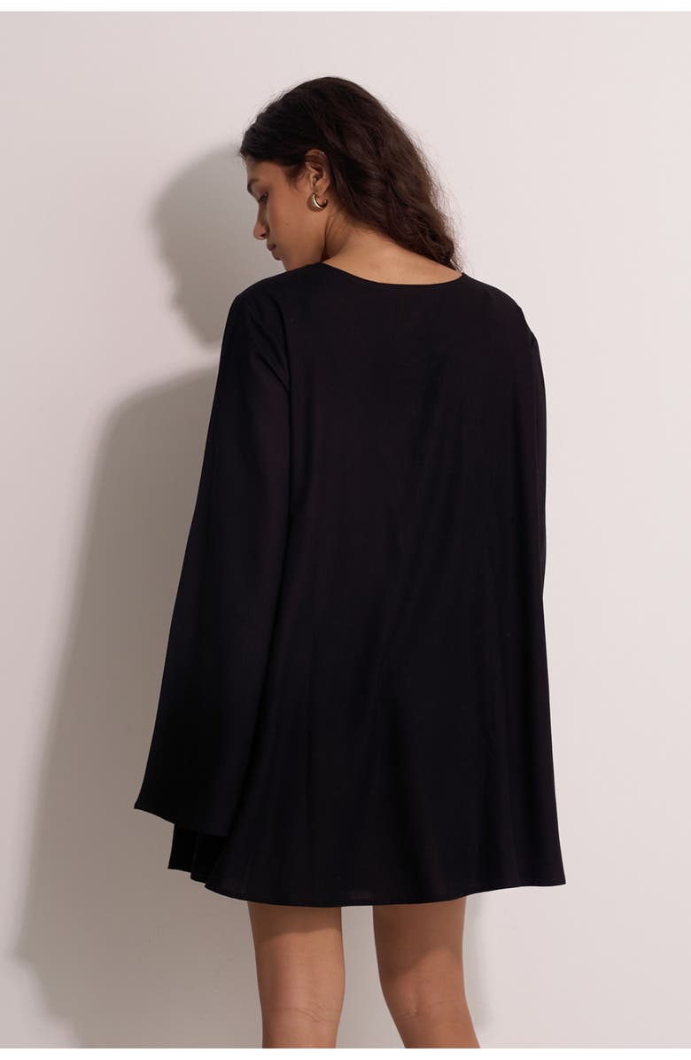 Gottex Beach Life Mist & Sand Mini Dress Cover-Up, Alternate, color, Black