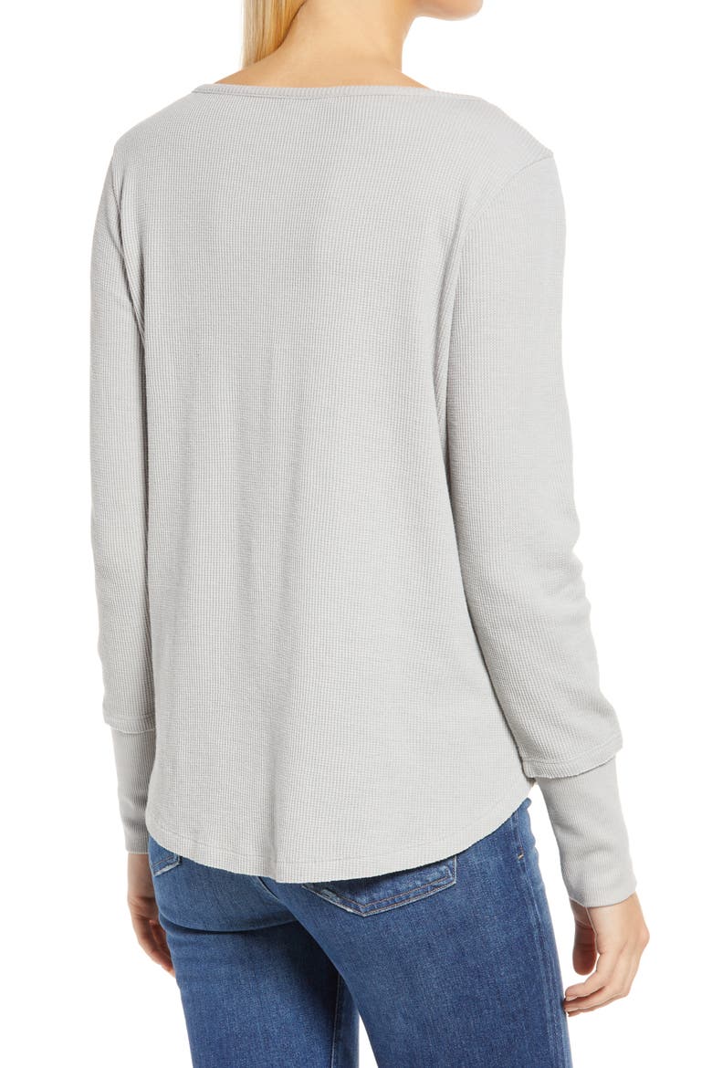Thermal Knit Henley, Alternate, color, GREY HEATHER