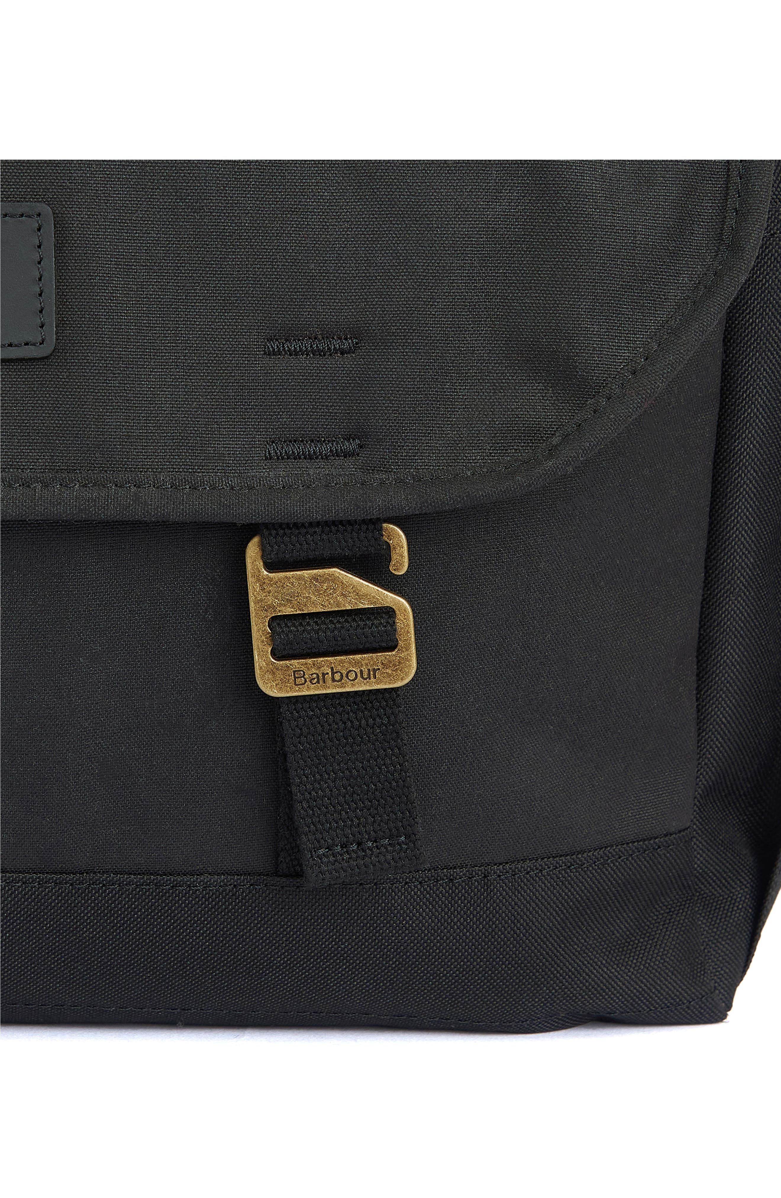 Barbour Essential Waxed Cotton Messenger Bag, Alternate, color, 