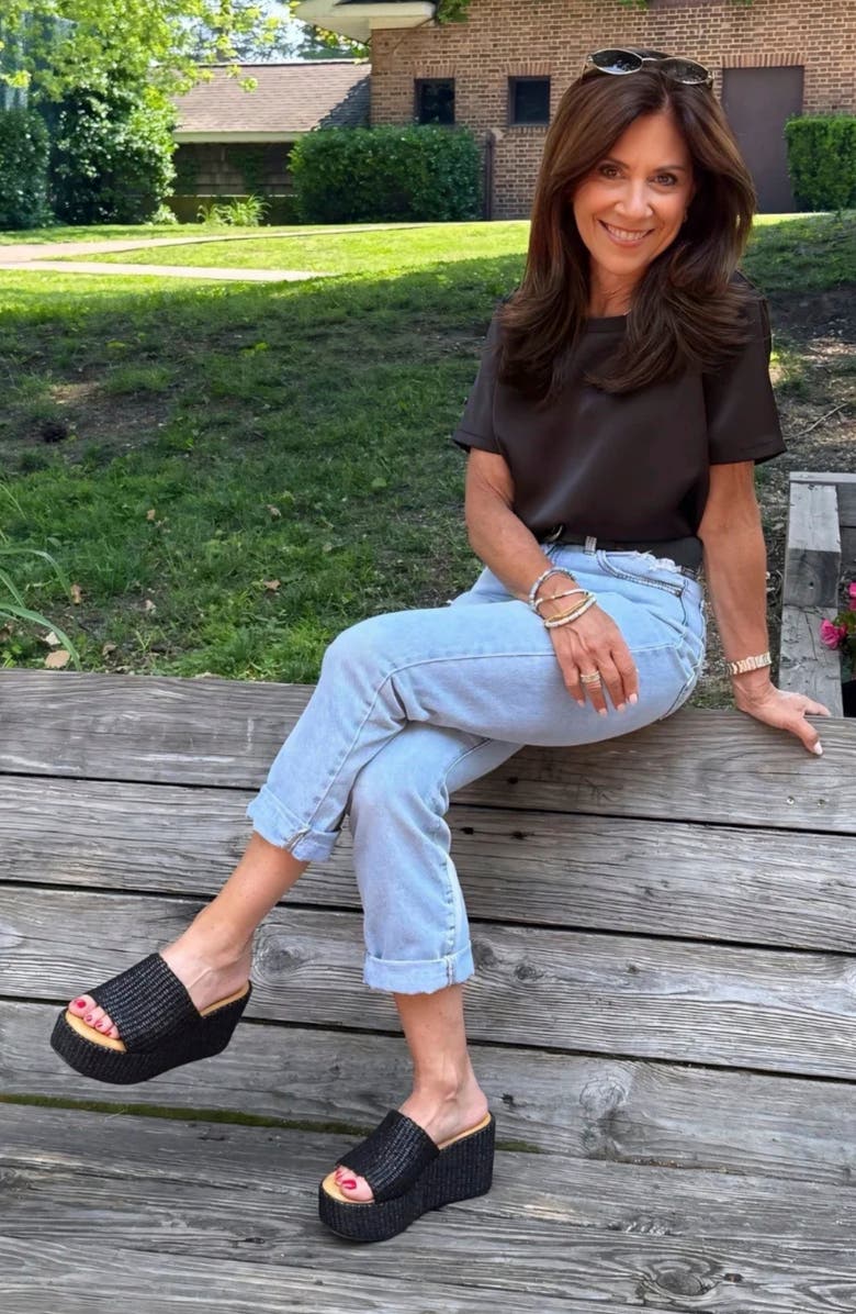 275 Central Sienna Platform Slide Sandal, Alternate, color, Black