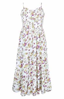 Zunie Kids' Floral Tiered Gauze Maxi Dress