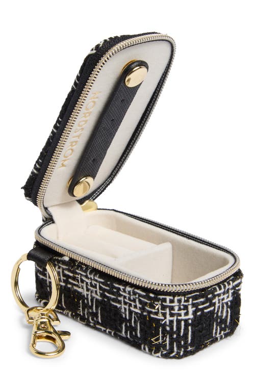Nordstrom Mini Travel Jewelry Case Key Chain In Black