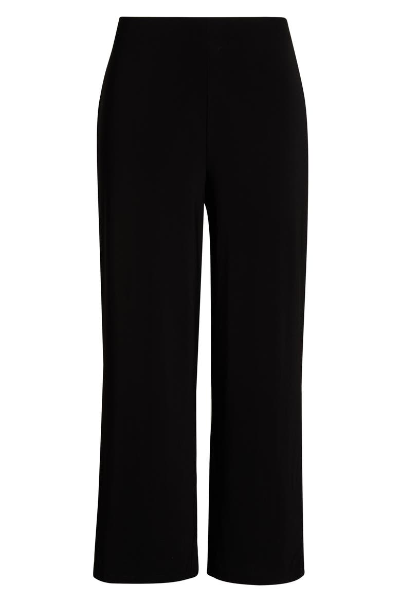 Stretch Knit Pull-On Pants, Alternate, color, ANNE BLACK