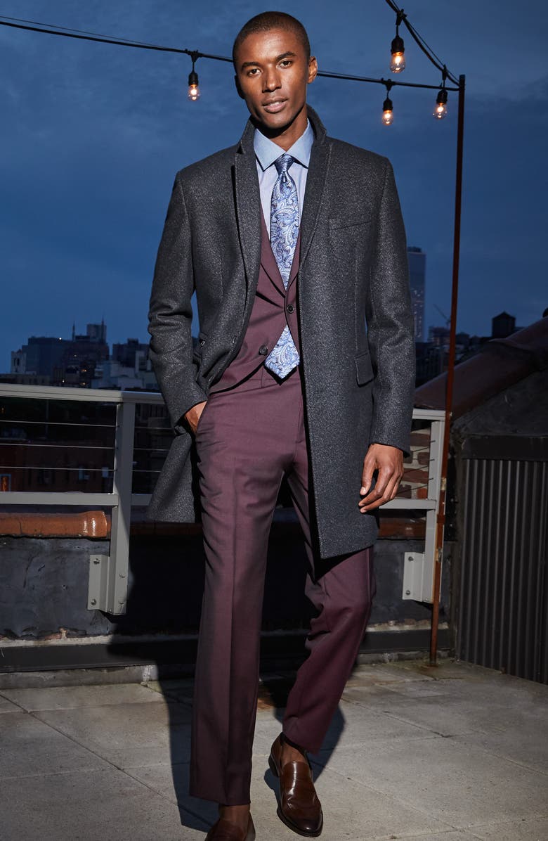 BOSS Jason Slim Fit Solid Cotton Blend Dress Shirt, Alternate, color,