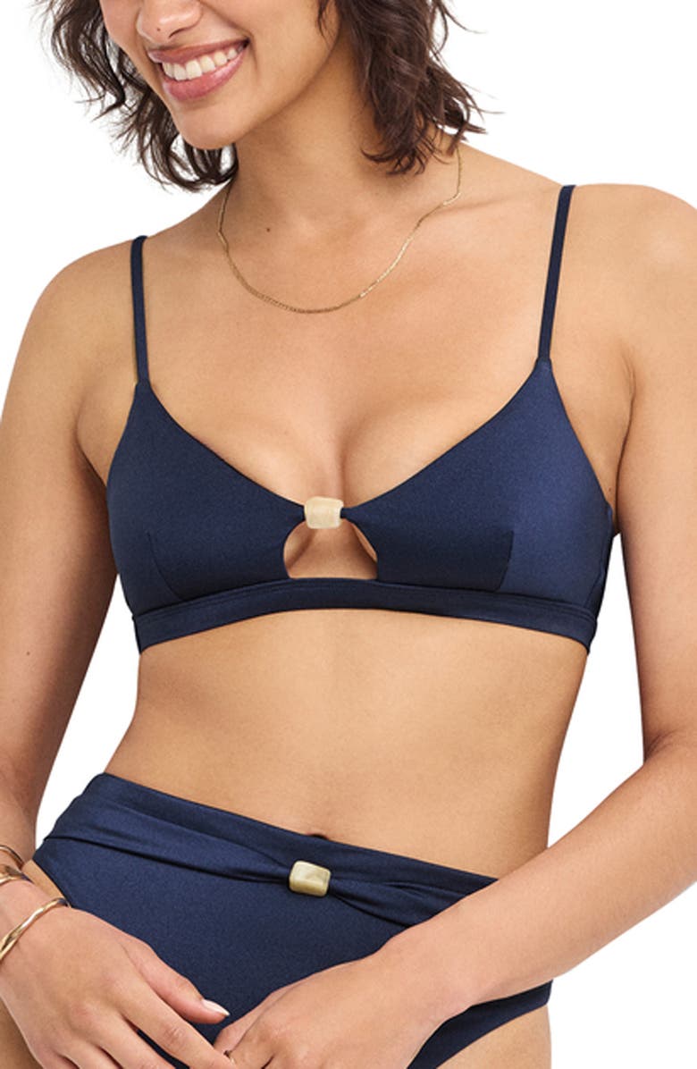 Vitamin A<sup>®</sup> Terra Cutout Bikini Top, Main, color, Midnight Indigo Ecoshimmer