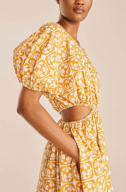 Rebecca Taylor Lattice Fleur Poplin Jumpsuit In Fleur Honey Combo