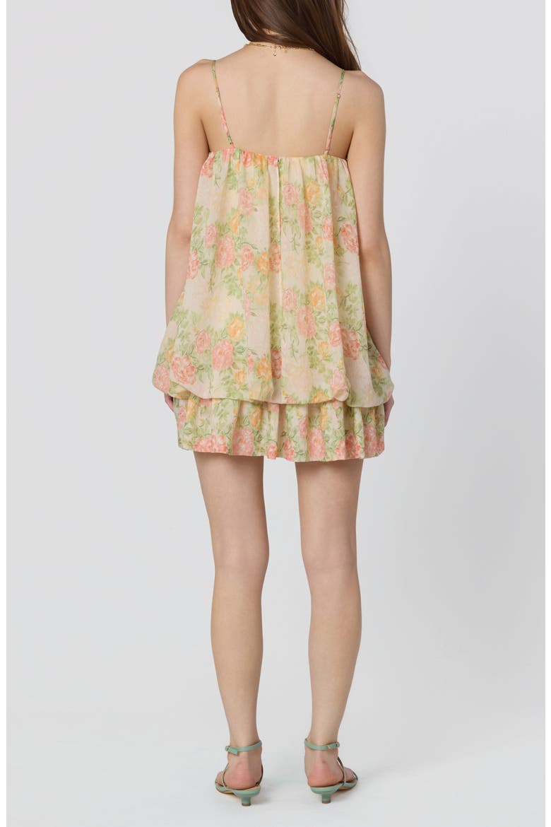 Jessa Floral Print Minidress, Alternate, color, IVORY MULTI FLORAL