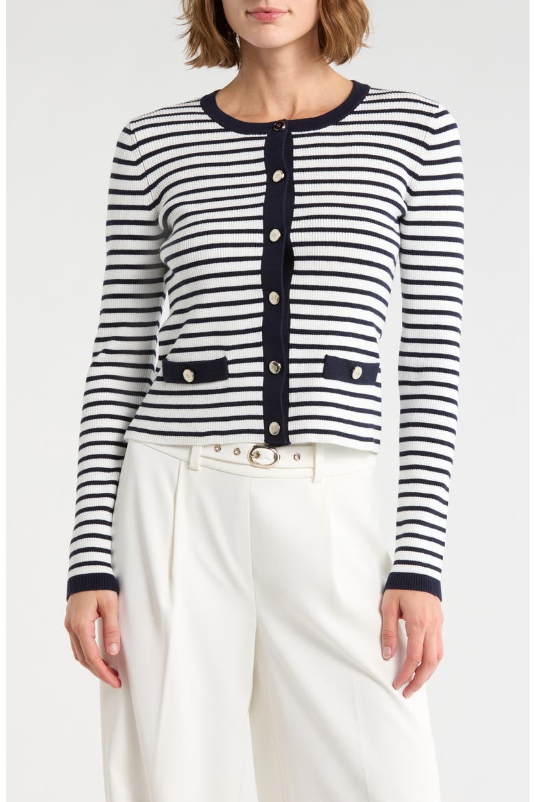 The Sabella Cardigan, Main, color, SKY WHITE / NAVY