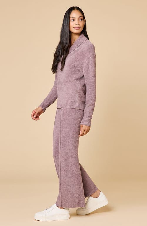 Softies Ultra-marshmallow Shawl Collar With Pintuck Pant In Pink