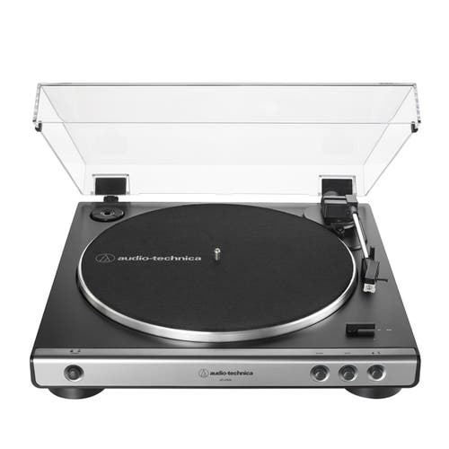 Audio-Technica AT-LP60X Fully Automatic Belt-Drive Stereo Turntable in Gunmetal/black at Nordstrom