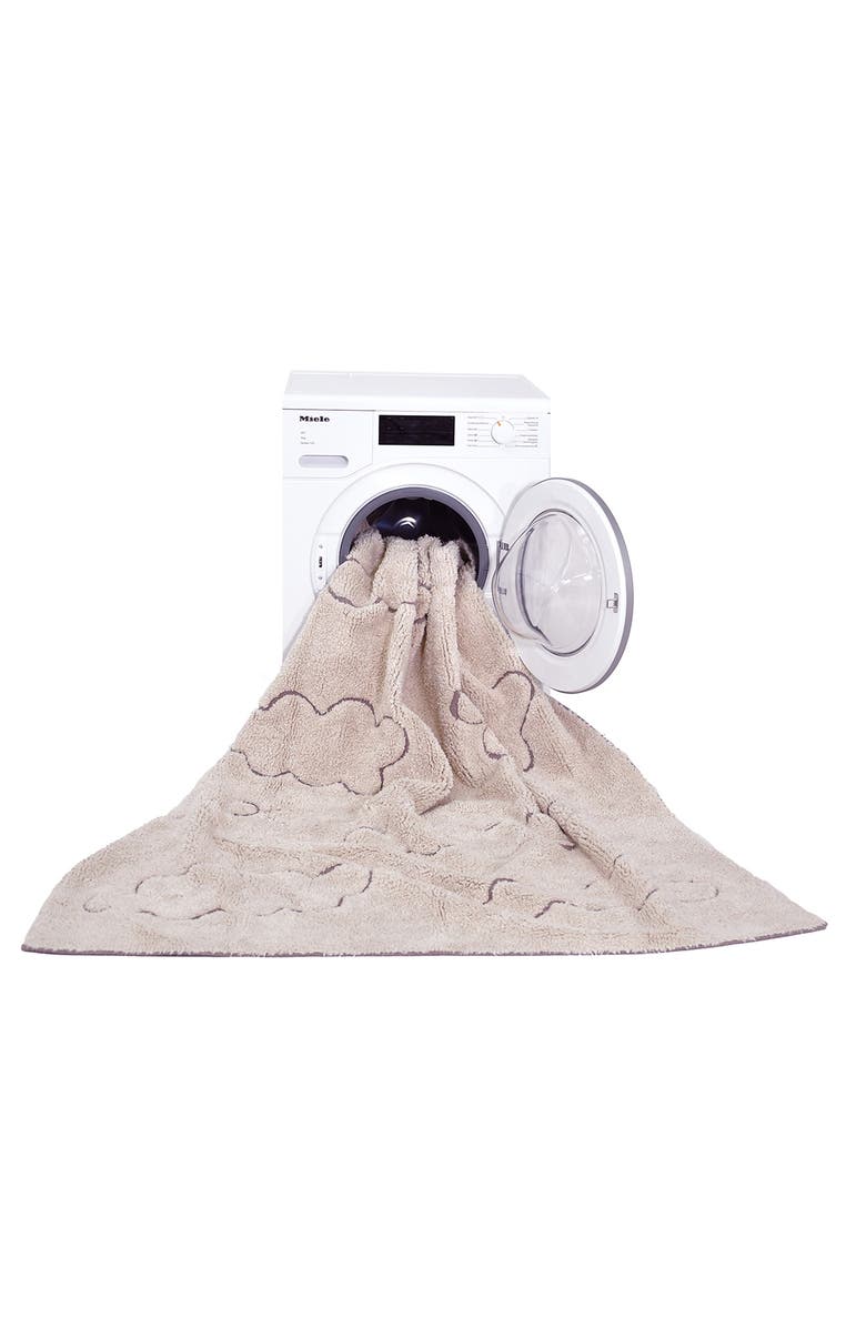 Lorena Canals RugCycled Clouds Washable Cotton Blend Rug, Alternate, color, Natural Rugcycled Yarn