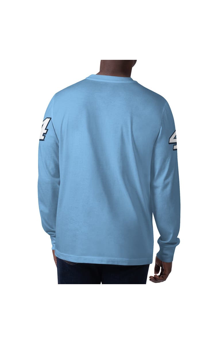 STARTER Men's Starter Light Blue Kevin Harvick Clutch Hit Graphic Long Sleeve T-Shirt, Alternate, color, Light Blue