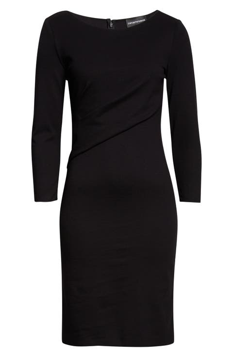 Punto Milano Long Sleeve Jersey Dress