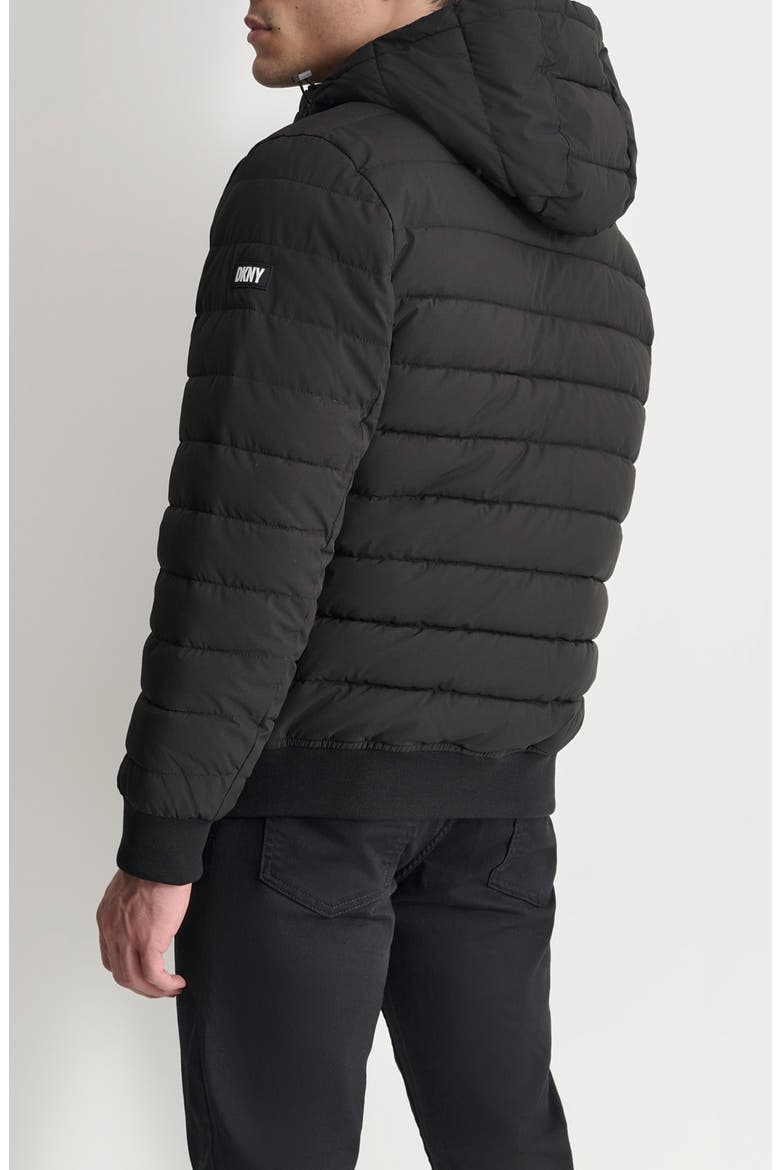 Zip Front Quilted Jacket, Alternate, color, BLACK