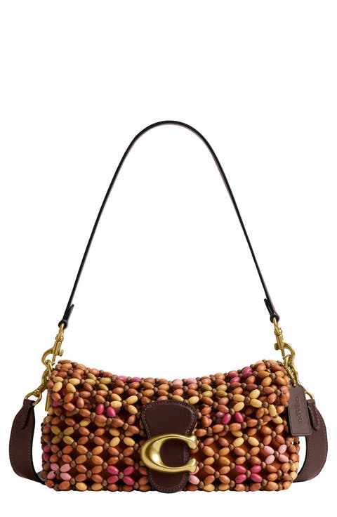 Tabby 26 Wooden Bead Shoulder Bag