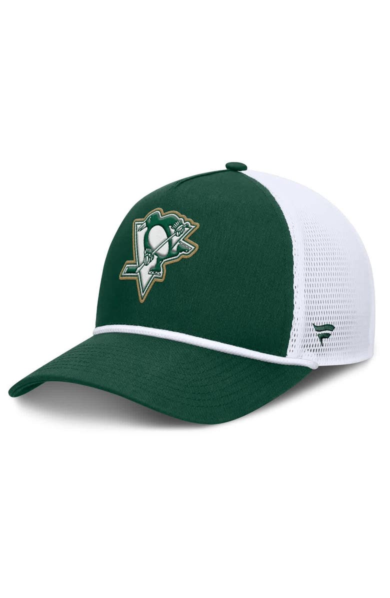 FANATICS Men's Fanatics Green/White Pittsburgh Penguins Bermuda A-Frame Adjustable Hat, Main, color, Green