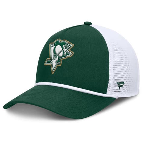 Men's Fanatics Green/White Pittsburgh Penguins Bermuda A-Frame Adjustable Hat