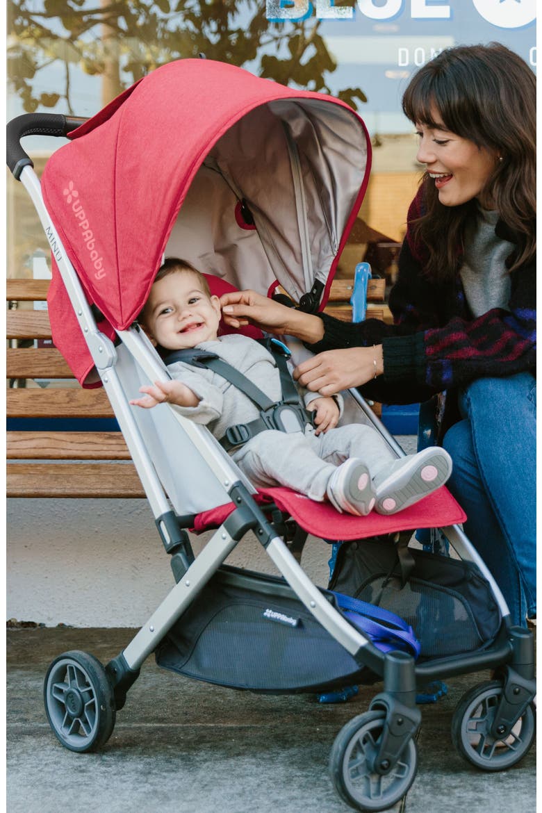 Minu Stroller, Alternate, color, RED/ SADDLE LEATHER