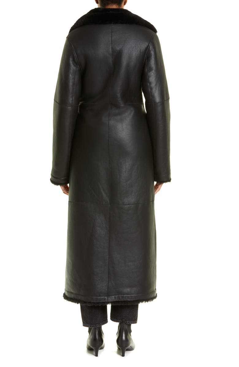Saks Potts Mary Genuine Shearling Wrap Coat, Alternate, color,