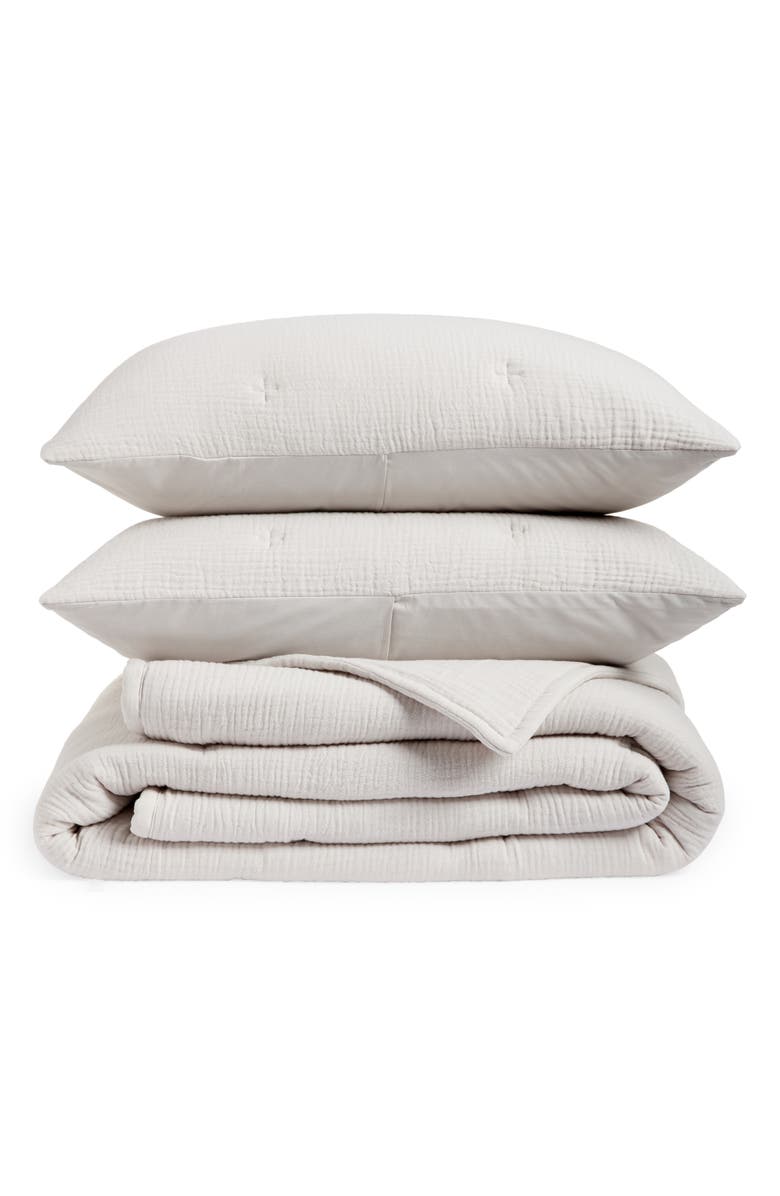 Nordstrom Cotton Gauze Quilt & Shams Set, Main, color, 