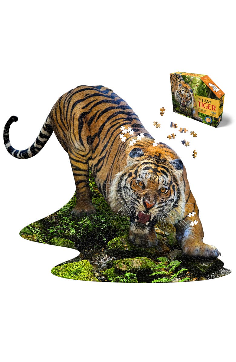Madd Capp I Am Tiger 1000 Piece Animal Shaped Jigsaw Puzzle, Alternate, color, Multicolored