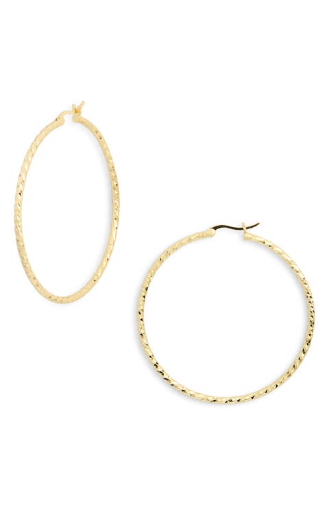 Textured Hoop Earrings
