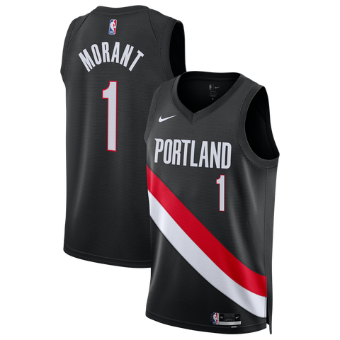 Unisex Nike Ja Morant Black Portland Trail Blazers Swingman Jersey - Icon Edition