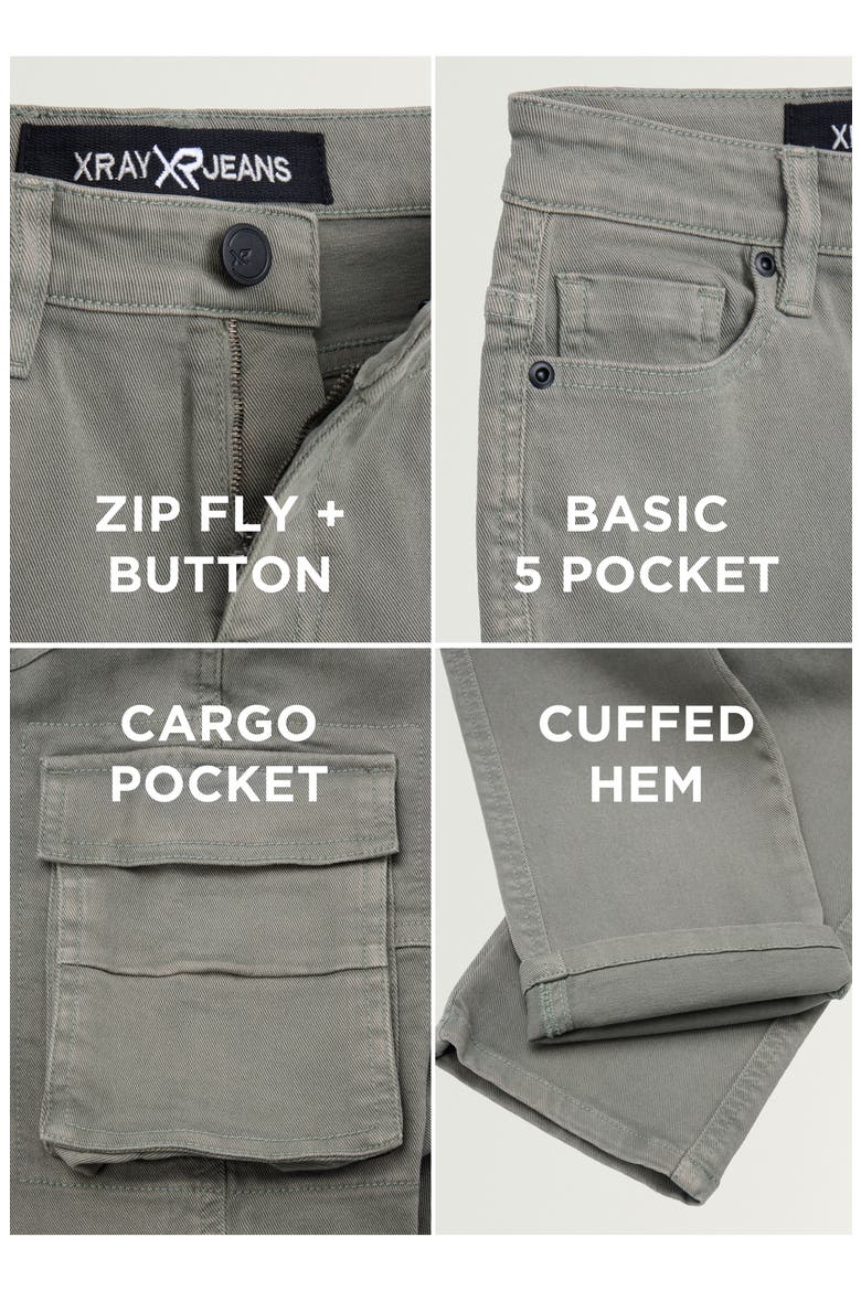 Kids' Slim Fit Cargo Pants, Alternate, color, GREEN