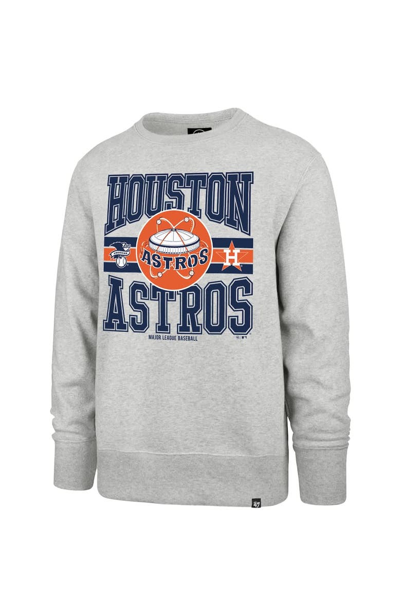 '47 Men's '47  Gray Houston Astros Letters Headline Pullover Sweatshirt, Alternate, color, 