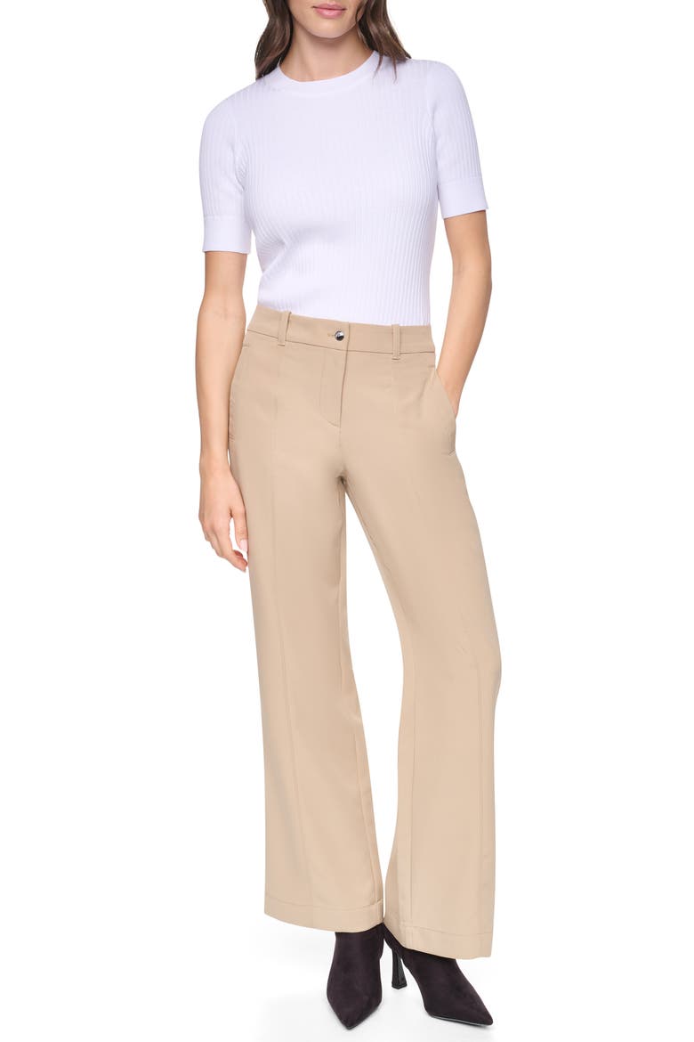 Seamed Stretch Pants, Alternate, color, TRAVERTINE