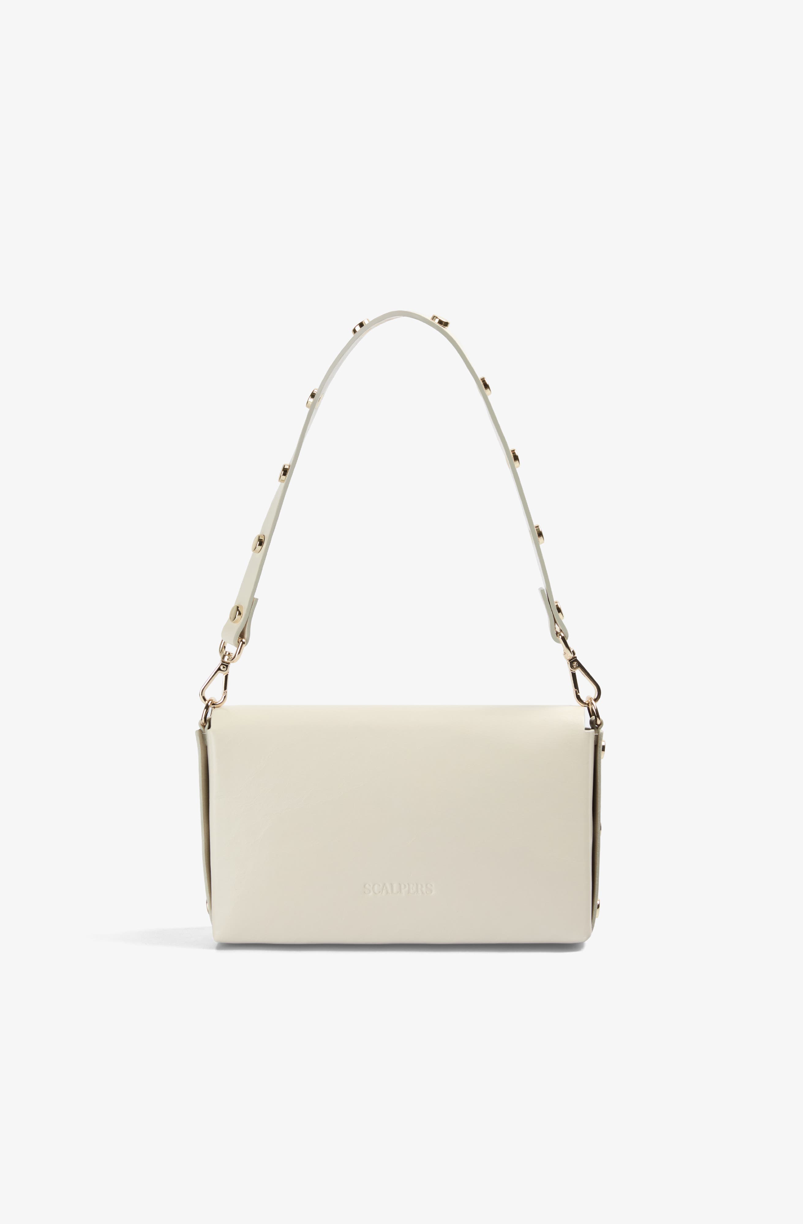 Mini Leather Studs Bag, Alternate, color, Ecru